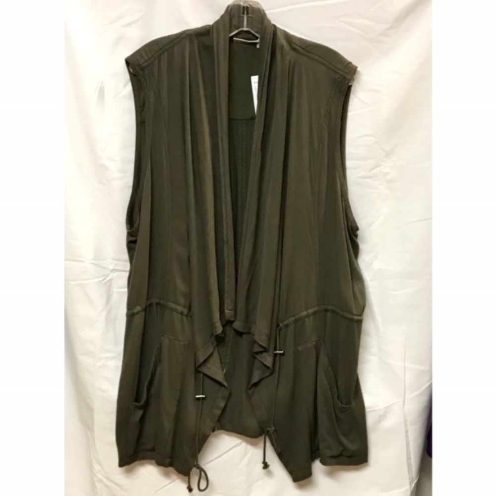 Olive Green Sleeveless Vest/Jacket, Sz 2X - NWT